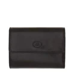 Portafoglio Donna Piccolo con Clip THE BRIDGE in Pelle Nera linea Story Made in Italy