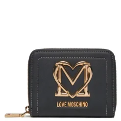 Portafoglio Donna Piccolo Zip Around LOVE MOSCHINO colore Nero JC5722