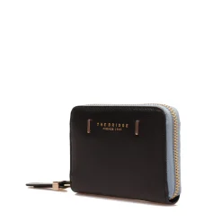 Portafoglio Donna Piccolo Zip Around THE BRIDGE linea Chiara in Pelle Nera