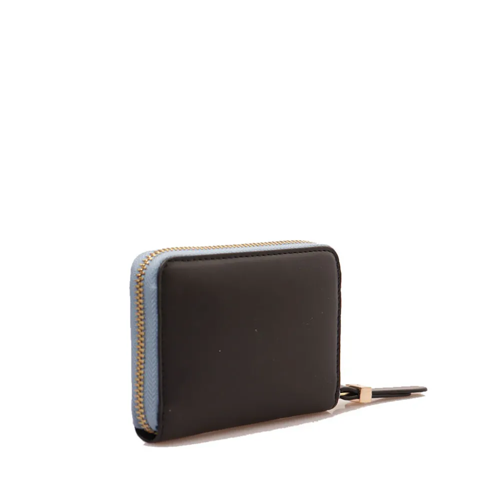 Portafoglio Donna Piccolo Zip Around THE BRIDGE linea Chiara in Pelle Nera