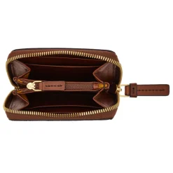 Portafoglio Donna Piccolo Zip Around THE BRIDGE linea Amelia in Pelle Marrone