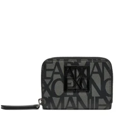 Portafoglio Donna Piccolo Zip Around ARMANI EXCHANGE colore Beige - Black