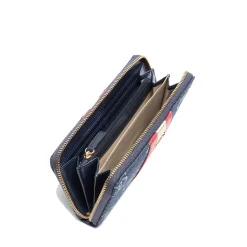 Portafoglio Donna Zip Around LIU JO in Denim Jacquard colore Blue Denim