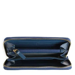 Portafoglio Donna Zip Around THE BRIDGE in Pelle Blu Jeans linea Story