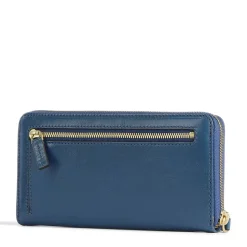 Portafoglio Donna Zip Around THE BRIDGE in Pelle Blu Jeans linea Story