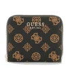 Portafoglio Piccolo GUESS Chiuso con Zip Linea Laurel Colore Mocha Logo
