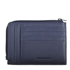 Portafoglio Porta Carte PIQUADRO In Pelle Blu Linea Pulse - PU1243P15