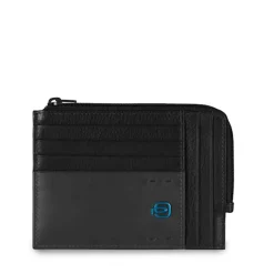 Portafoglio Porta Carte PIQUADRO In Pelle Nera Linea Pulse - PU1243P15