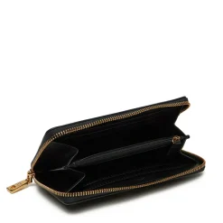 Portafoglio Trapuntato Zip Around LOVE MOSCHINO linea Embossed Nero