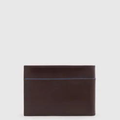 Portafoglio Uomo con Pattina e Portamonete PIQUADRO in Pelle Mogano Linea B2 Revamp- PU1392B2VR