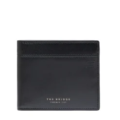 Portafoglio Uomo con Portamonete THE BRIDGE linea Giulio in Pelle Nera
