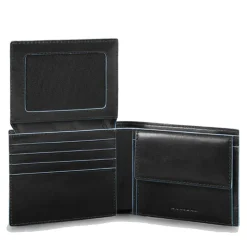Portafoglio Uomo PIQUADRO in Pelle Nera con Pattina Linea Blue Square - PU4518B2R