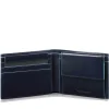 Portafoglio Uomo PIQUADRO in Pelle Blu con Portamonete Linea Blue Square - PU4188B2R