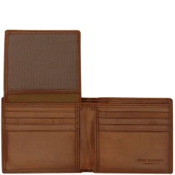 Portafoglio Uomo Portacarte con Pattina THE BRIDGE In Pelle Marrone linea Story Made in Italy