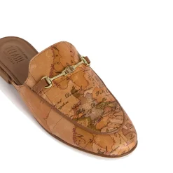 Sabot con Morsetto 1A Classe Alviero Martini in Nappa stampa Geo Classic 1060