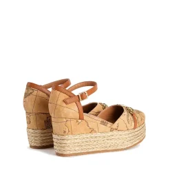 Sandali con Zeppa 8 cm 1A Classe Alviero Martini in Reps stampa Geo Classic 1115