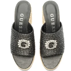 Sandali Donna GUESS con Zeppa Linea Elsia Colore Black