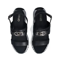Sandali Donna LIU JO Maxi Wonder Sandal 30 in Pelle Nera