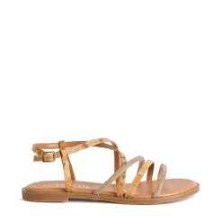 Sandali Flat 1A Classe Alviero Martini in Eco Nappa stampa Geo Classic con Strass 1069