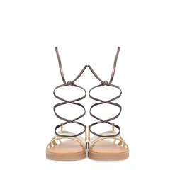 Sandali Flat LIU JO Iman 03 Laminati Oro e Bronzo