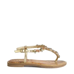 Sandali Gioiello 1A Classe Alviero Martini in Tessuto Laminato Oro 1070