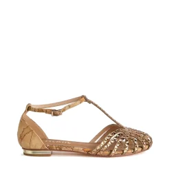 Sandali Gioiello a T 1A Classe Alviero Martini in Eco Nappa stampa Geo Classic 1054