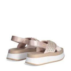 Sandali Platform con Borchie Gioiello LIU JO Dreamy Sandal 02 in Raso color Cipria