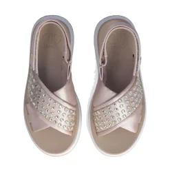 Sandali Platform con Borchie Gioiello LIU JO Dreamy Sandal 02 in Raso color Cipria