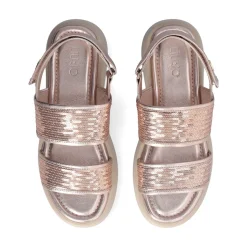 Sandali Platform LIU JO Amber 01 con Paillettes Rose Gold