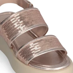 Sandali Platform LIU JO Amber 01 con Paillettes Rose Gold