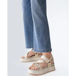 Sandali Platform LIU JO Frida 39 Effetto Metallizzato Light Gold