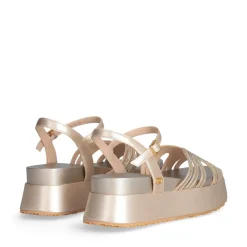 Sandali Platform LIU JO Frida 35 Metallic Matte Gold con Catene