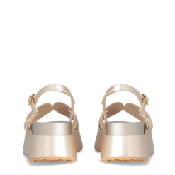 Sandali Platform LIU JO Frida 35 Metallic Matte Gold con Catene