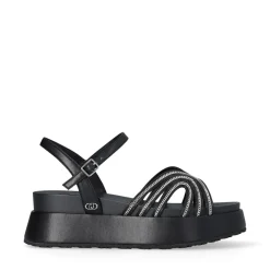 Sandali Platform LIU JO Frida 35 Metallic Black con Catene