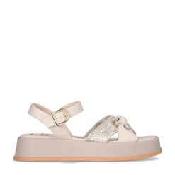 Sandali Platform LIU JO You 751 stampa Pitone Beige con Pietre Gioiello