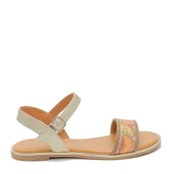 Scarpe 1A Classe Alviero Martini Sandali Flat Platino e Geo Classic 1837