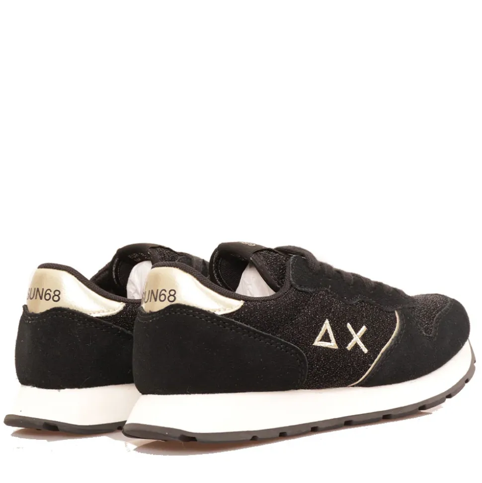 Scarpe Bambina Sun68 Sneakers Girl's Ally Glitter Textile Teen Colore Nero - Z44404T