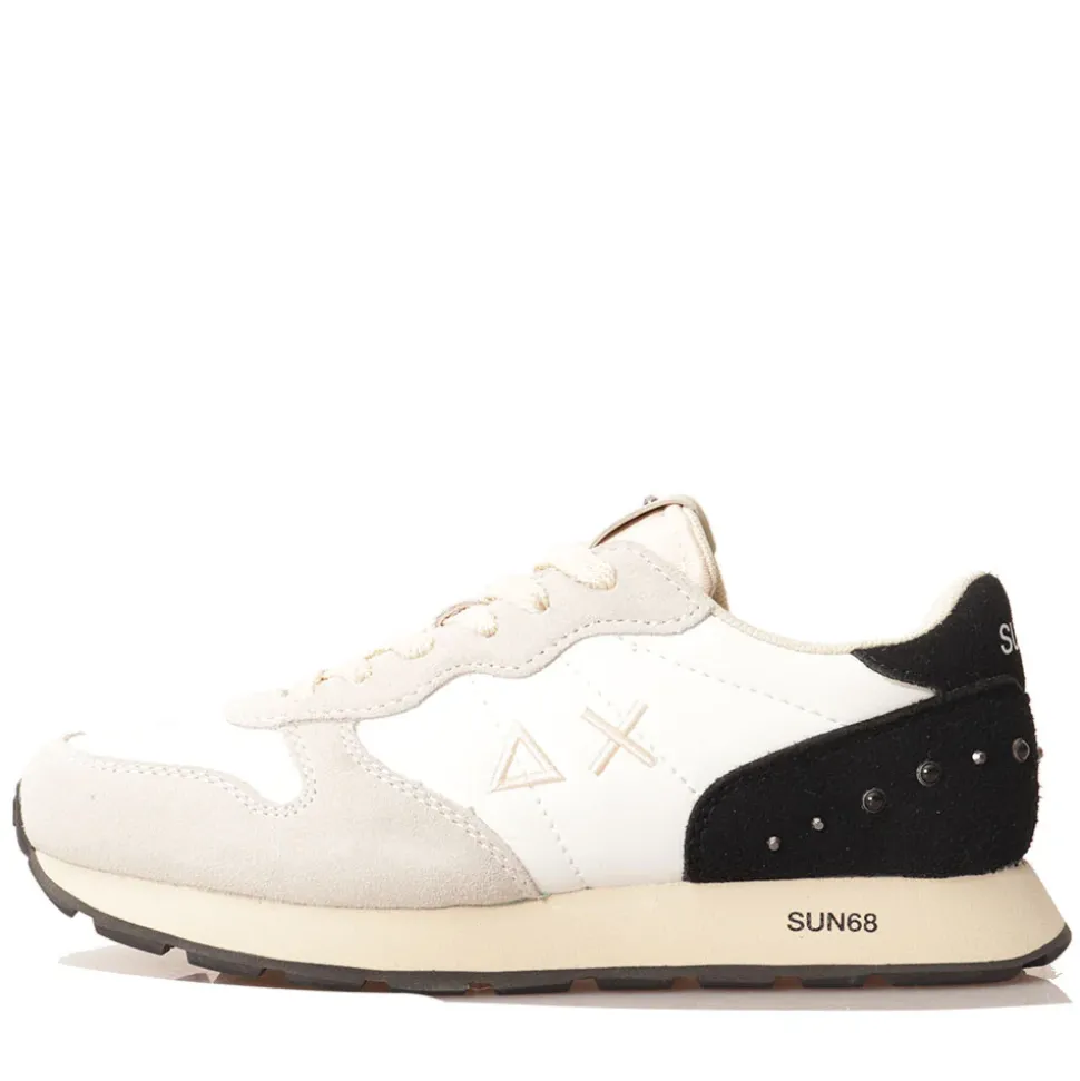 Scarpe Bambina Sun68 Sneakers Girl's Ally Studs Teen Bianco Panna - Z44406T