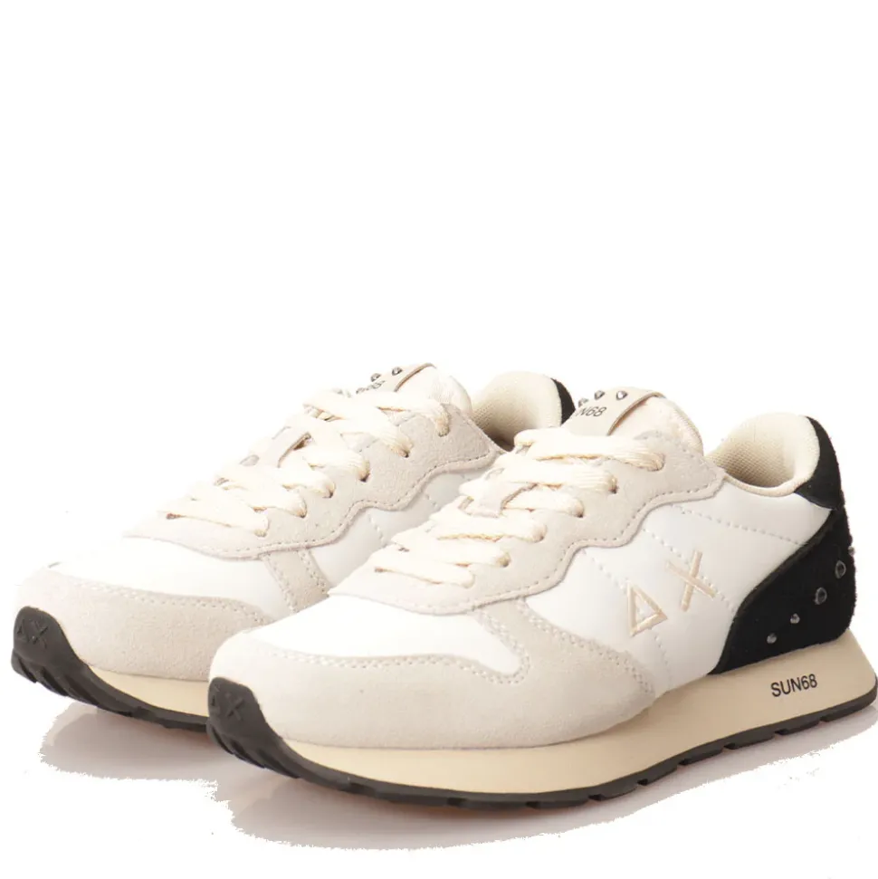 Scarpe Bambina Sun68 Sneakers Girl's Ally Studs Teen Bianco Panna - Z44406T