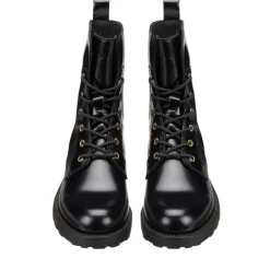 Scarpe Donna CULT Anfibi Zeppelin 472 in Pelle Nera