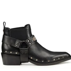 Scarpe Donna CULT Dolores Stivali Texani Bassi in Pelle Nera