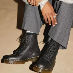 Scarpe Donna DR. MARTENS Stivali Platform linea 1460 Pascal BEX in Pelle Nera