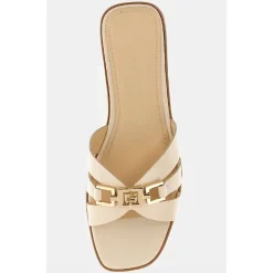Scarpe Donna GUESS Ciabatte Linea Realla in Pelle Colore Cream