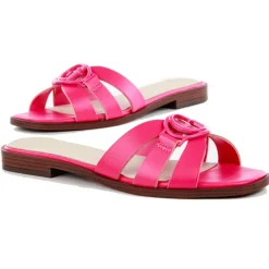 Scarpe Donna GUESS Ciabatte Linea Symo in Pelle Colore Pink
