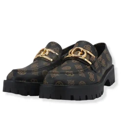 Scarpe Donna GUESS Mocassini Platform Linea Ilary Colore Brown Ocra