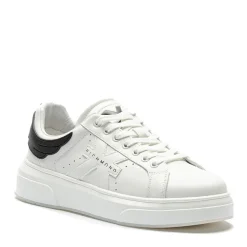 Scarpe Donna JOHN RICHMOND Sneakers in Pelle Bianca con Inserto Nero- 22302 A