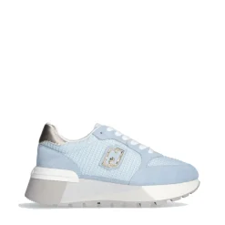 Scarpe Donna LIU JO Amazing 25 Sneakers Platform in Suede e Mesh Azzurro