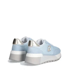 Scarpe Donna LIU JO Amazing 25 Sneakers Platform in Suede e Mesh Azzurro