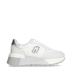 Scarpe Donna LIU JO Amazing 25 Sneakers Platform in Suede e Mesh Bianco