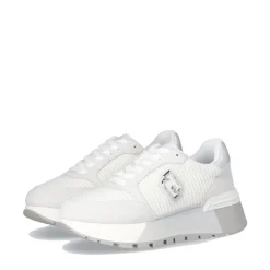 Scarpe Donna LIU JO Amazing 25 Sneakers Platform in Suede e Mesh Bianco